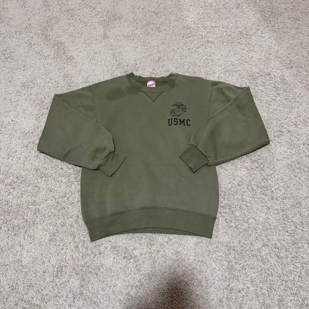 Soffe Men's Green and Khaki Sweatshirt